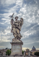 Sculpture of angel with Veronica’s Veil, Sant’Angelo bridge,