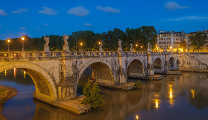 Sant’Angelo bridge in Rome, Italy