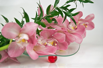 Orchidee mit Dekoration