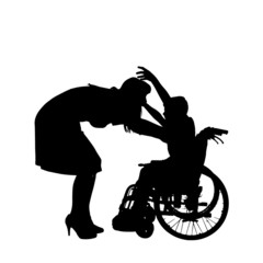 Vector silhouette of a family.