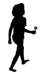 child with a flower