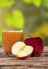 Fresh apple juice, healthy drinks.