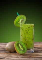 Fresh kiwi juice, healthy drink.