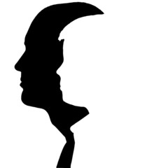 Vector silhouettes family.