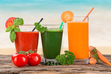 Fresh fruit juice, healthy drinks.