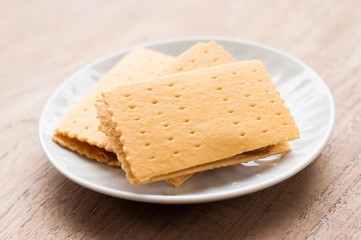 Pineapple pie stacked on a plate