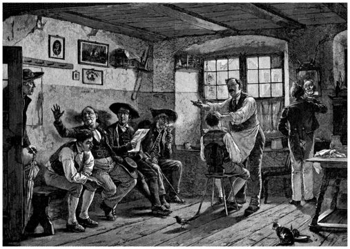 Rural Coiffeur / Barber - 19th century