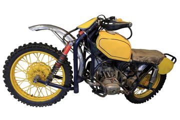 old yellow sport bike