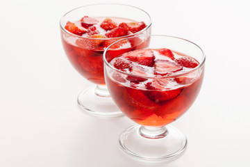 Strawberry jelly dessert