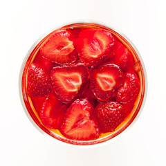 Strawberry jelly dessert