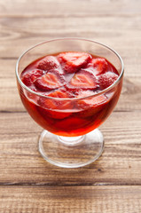 Strawberry jelly dessert