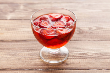 Strawberry jelly dessert