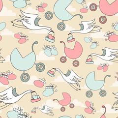 Vector pattern in children style for use in design