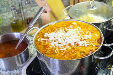 Cooking vegetable soup