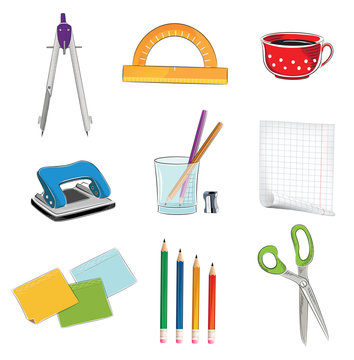 Office supplies icons