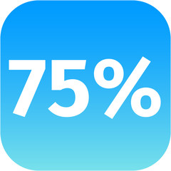 75 percent icon