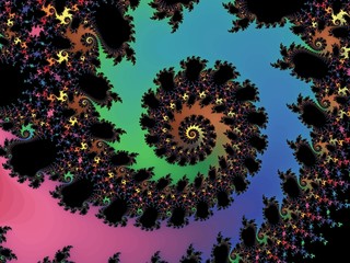 Patterned  fractal spiral