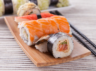 Japanese seafood sushi set