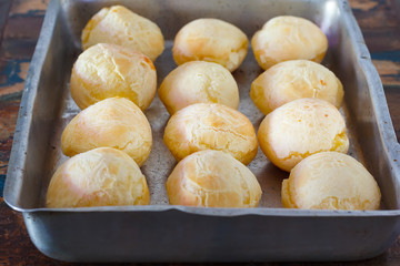 Brazilian snack cheese bread (pao de queijo)