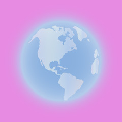 Vector silhouette of the globe.