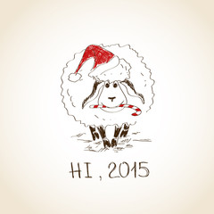 Happy New Year sheep 2015