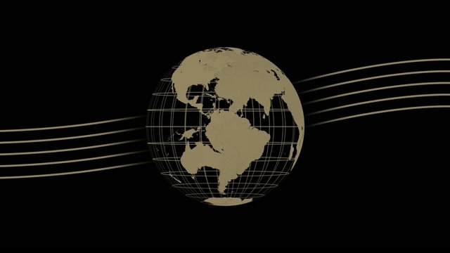 world globe animation - studio background