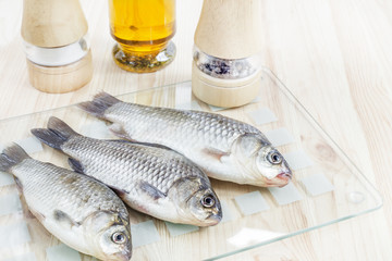 Fresh fish for menu.