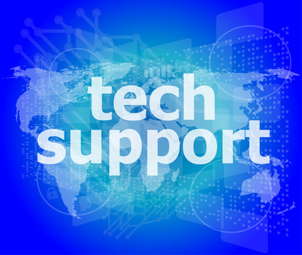 Tech Support Word On A Touch Screen Interface