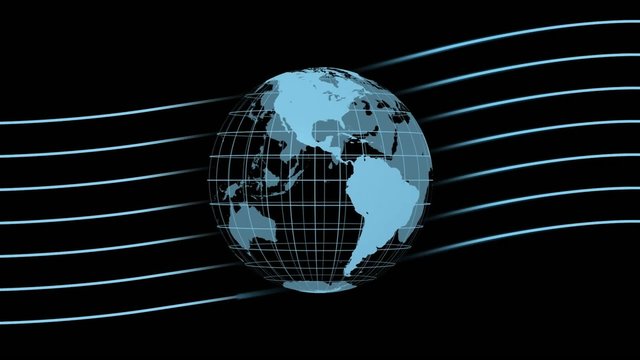 world globe animation - studio background