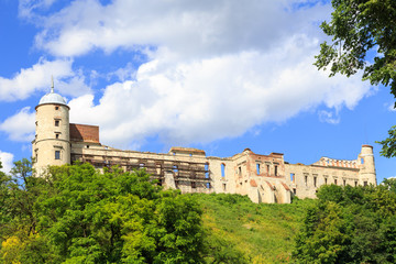 Fototapeta na wymiar Janowiec on the Vistula River, the ruins of the castle