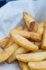 Hand cut tasty potato chips fries