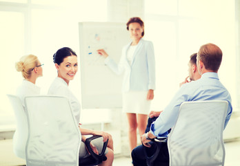 Fototapeta premium businesswoman on business meeting in office