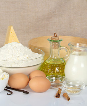 Dairy products, sunflower oil and the spices