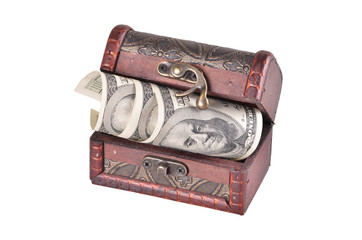 Casket with money