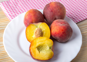 group of fresh peaches