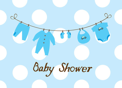 vector baby shower card