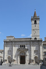 Fototapeta na wymiar the Cathedral of St. Emidio -Ascoli Piceno, Italy
