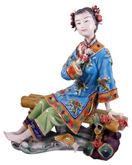 porcelain statue of a china woman