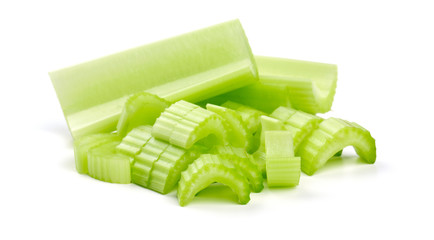 fresh celery isolated on white background