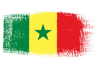 brushstroke flag Senegal