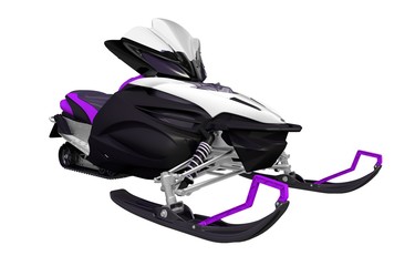 Purple Black Snowmobile
