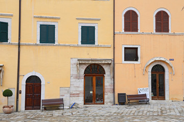 Fototapeta na wymiar Glimpse of Visso, beautiful village in Macerata - Italy