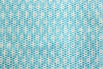 Blue patterned fabric.