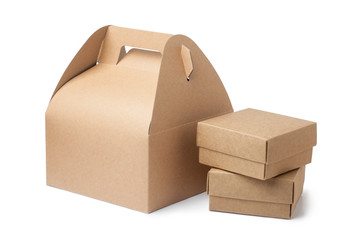 Cardboard box isolated on white background