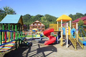 Fototapeta na wymiar Playground in the Tourist complex 