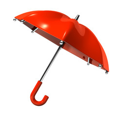 Slanting Red Umbrella
