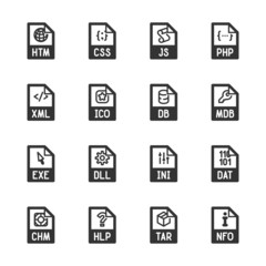 File type icons: Websites and applications – Bazza series
