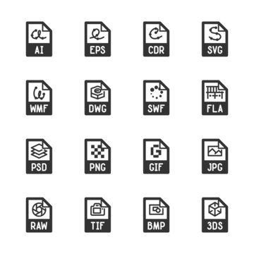 File type icons: Graphics – Bazza series