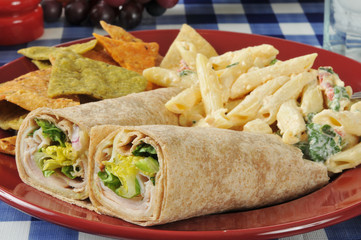 Chicken wrap sandwiches