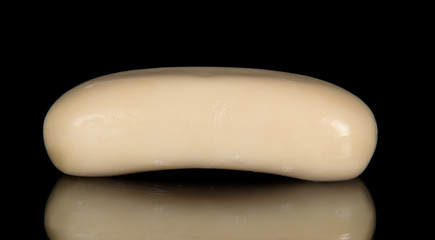 Piece of the beige toilet soap